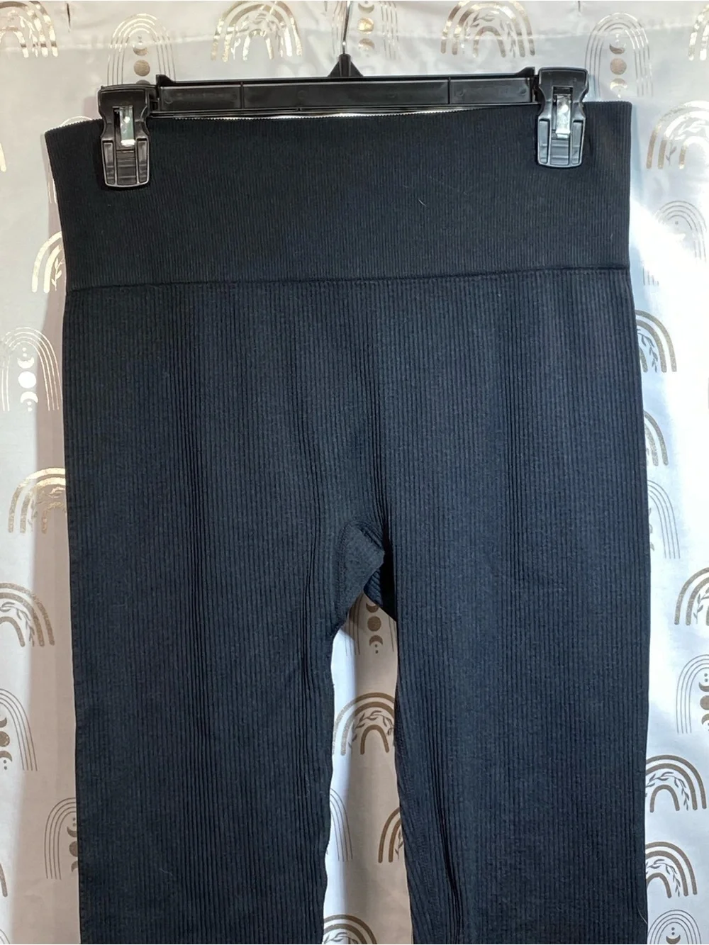 Colsie Black Ribbed High-Waist Kids Leggings